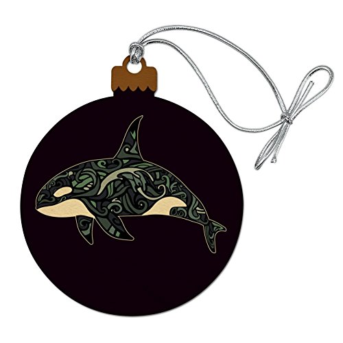 GRAPHICS & MORE Killer Whale Orca with Waves Wood Christmas Tree Holiday Ornament