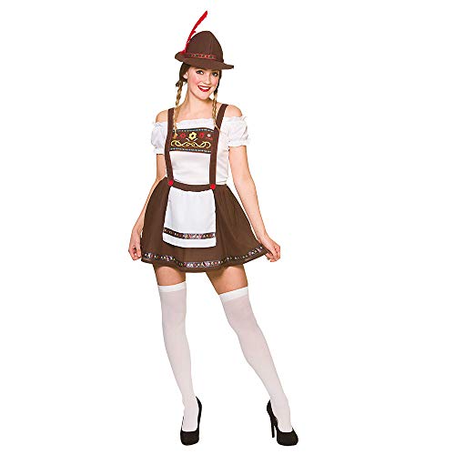 Wicked Costumes Bavarian Beer Maid Costume Womens Oktoberfest Dirndl Fancy Dress German Festival Outfit - X-Small (UK 6-8)