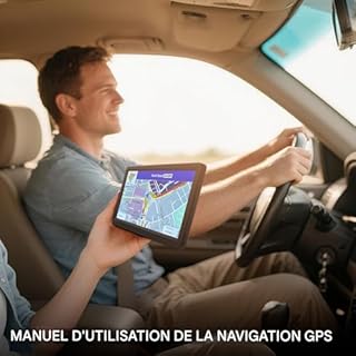 GPS de Navigation, Riloer 7 Pouces Navigation Portable avec Accessoires Secteur, Cartographie Europe Toute Vie Mise à Jour Gratuite, Support Camion/Camping-Car, Lecteur Multimédia