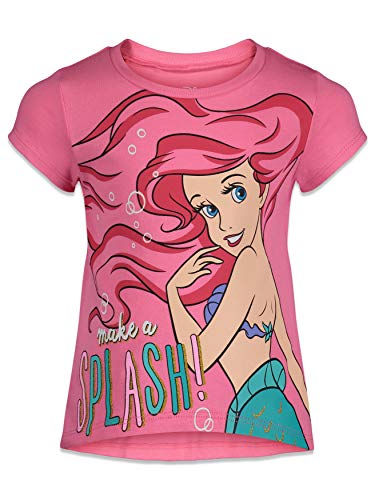 Disney Princess Cinderella Belle Toddler Girls 4 Pack Short Sleeve T-Shirts 5T