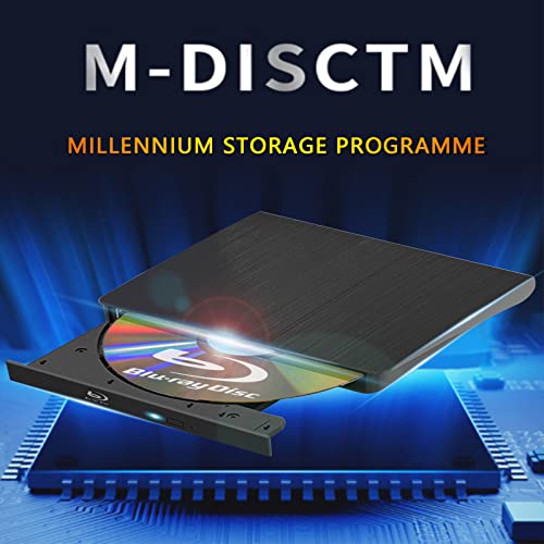 aelrsoch Externes Blu-ray Laufwerk DVD/BD Player Lesen/Schreiben Tragbares USB 3.0 und Typ-C DVD Recorder 4k Ultra High Definition Blu-ray – Bild 4