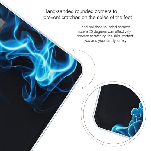 Báscula digital Blue Flame para baño con vidrio templado miniatura 4