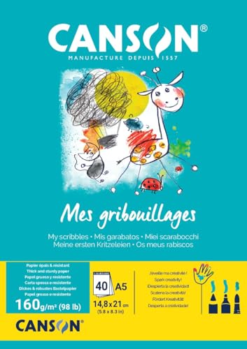 CANSON Mes Premiers Gribouillages - Bloc 40 feuilles A4 160g/m²