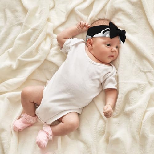 Baby Bow Headband Cloud Halo On The Cloud Printing Soft, Skin-Friendly For Newborns 0-6 Months, For Baby Girls4