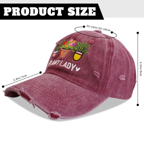 Image of Gardening Hat for Gardening Gifts for Women Adjustable Embroidered Baseball Cap for Gardeners Women or Wife Mom