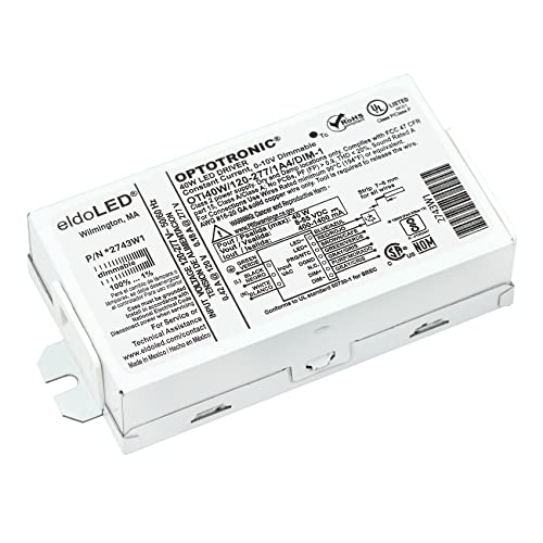 Image of Pack of 10 - eldoLED *2743W1 OPTOTRONIC Programmable Compact 40 Watts Constant Current LED Driver, 0-10V Dimmable OTi40W /120-277 /1A4 DIM-1 - Replacement /Compatible with Osram 57351