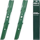 UDC Parts 942-04308 942-04308A Mower Blades Replacement for Cub Cadet 42 inch XT1 LT42 Craftsman T110 Troy Bilt Pony LTX1040 942-04308-X 942-04312 with 6 Point Star Hole/High Lift Mulching 2 Pack