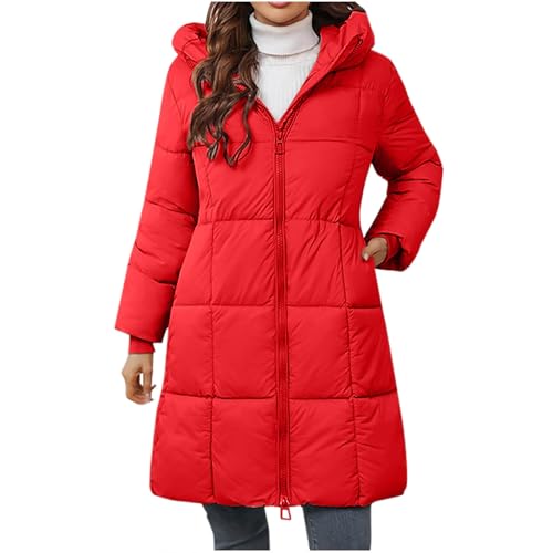 Winterjacke Damen Lang Wintermantel Steppjacke Warmer Daunenjacke...