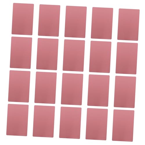 COMPUKAS 50個 金属 マーキング 名刺 カード 空白 アルミニウム 印刷 名前 合金 彫刻 アルミニウム 機械 滑らか