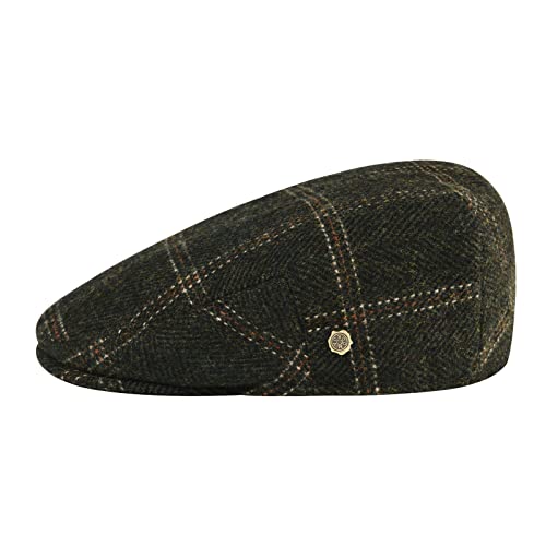 Image of VOBOOM Men's Herringbone Flat Ivy Newsboy Hat Wool Blend Gatsby Cabbie Cap