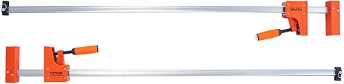 Miniatura 11 de VEVOR Abrazaderas de barra para carpintería, paquete de 2 abrazaderas paralelas de 50 pulgadas, abrazadera F con límite de carga de 1100 libras,