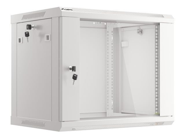 Lanberg Rack Wandschrank 48,30cm (19") 9u/600x450 Glast?r Grau (wf01-6409-10s)