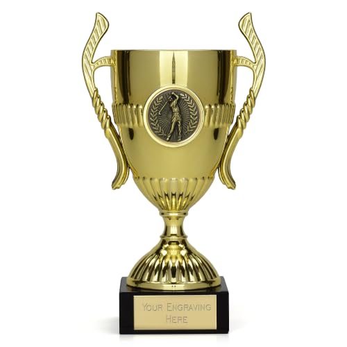 TROPHIESPLUSMEDALS Golf Male Action Gold Merit Trophy Cup 15cm
