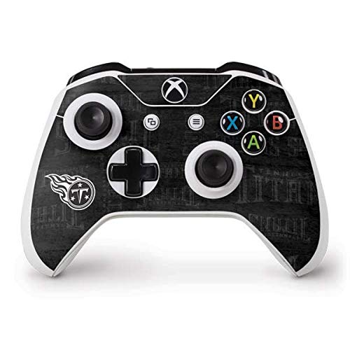 Skinit Decal Gaming Skin Compatible with Xbox One S Controller - Officially Licensed NFL Tennessee Titans Black & White Design