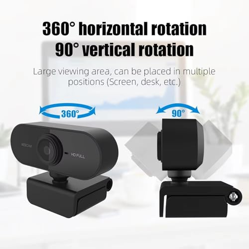 Image of FullHD Webcam USB Ready, 2K /1080P /720P /480P, Autofocus Noise Reduction Mics for Home, Office, Online Classes