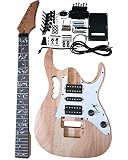 HENGYEEDIY Electric Guitar Kits in IBZ Style - Mahogany Body and Neck - Rosewood Fingerboard and All