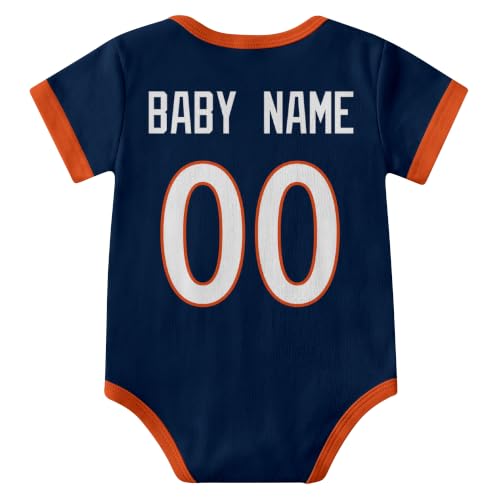Image of KREDE Baby Clothes Custom Short Sleeves for Baby Boy Gifts | Custom Bodysuit with Number Name Gifts for Baby