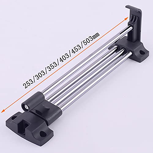 Tringle de placard rétractable réglable pour suspendre les habits - 6