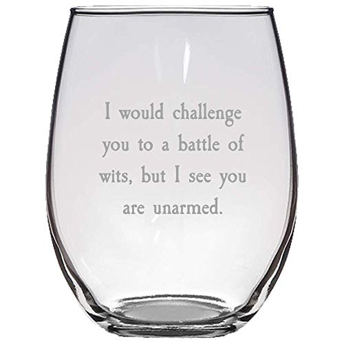 Funny Shakespeare Gift Stemless Wine Glass Sarcasm Insult