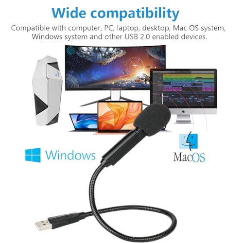 Image of HOTUT USB Microphone for Computer, Conference USB Microphone Metal Computer Condenser PC Mic, 360 Omnidirectional Conference Microphone for Online Chatting,Zoom Call,Online Meeting,Video Conference