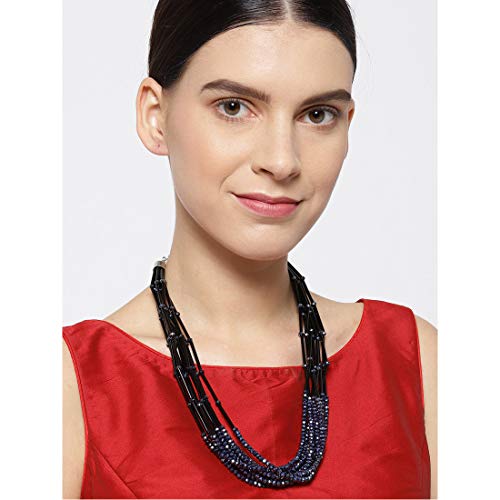 Copper-Plated Multi-Strand Beaded Necklace