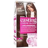 L’ORÉAL PARIS - Coloration Cheveux Semi-Permanente Ton sur Ton - Couleur Soin Gloss - Sans Ammoniaque - Casting Crème Gloss - Nuance : Blond Foncé Noisette (6.18)