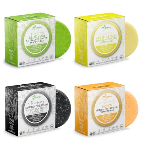 Solid Rice Protein Water Shampoo Bar With Conditioner Effect Hair