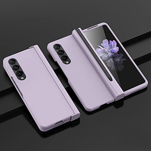 Coque Galaxy Z Fold 4 silicone violet avec film de protection intégré