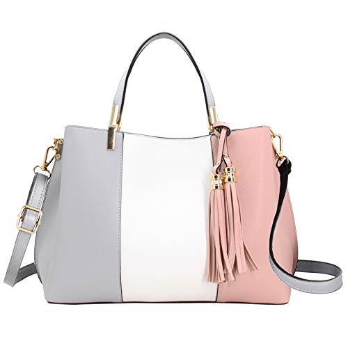 Sac porté épaule élégant en cuir PU et finitions franges multicolores