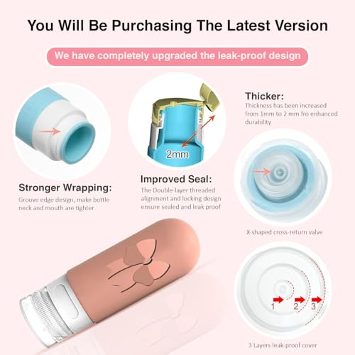 Image of Lyrovo 18 Pack Travel Bottles Set Leak Proof Silicone Squeezable Containers for Toiletries Refillable Travel Accessories for Conditioner Shampoo Lotion & Body Wash (18 Pcs Multi Bottle Set)