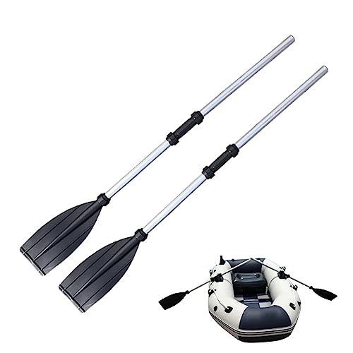Tuimiyisou Kayak Paddle,Kayak Paddle 2Pcs 126cm Aluminum Alloy Detachable Adjustable Portable Canoe Paddle Thicken Lightweight Kayak Paddles 2 Pack for Inflatable Boat Oar,Canoe Paddle