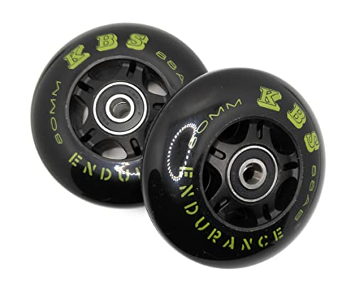 Ripstik Wheels By Kbs - Razor Ripsurf Performance Caster Board Replacement 80Mm 90A With Abec 7 Speed Bearings 2 Pack Set Of Two Ripstick Wheel (B&Y Endurance, 80Mm) #TOP7