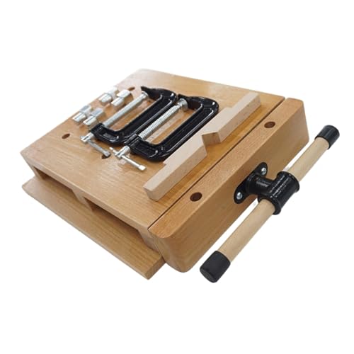 Banco da lavoro portatile con morsa in legno duro regolabile Kit tavolo da lavoro desktop per la lavorazione del legno Dispositivo a sgancio rapido per la lavorazione del legno