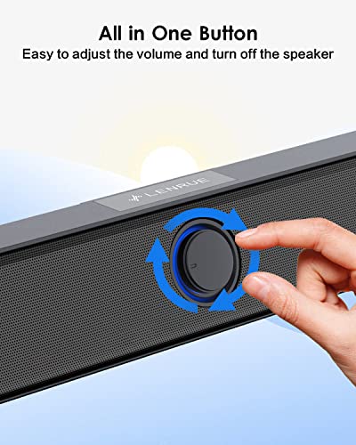 Lenrue Computer Speakers, Dual 5W Pc Speaker, Usb-A/Usb-C Powered Laptop Speaker, 3.5Mm Audio-In Wired Computer Speakers For Desktop Monitor,Laptop,Tablets,Plug-N-Play #TOP2