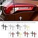 DXNQ 2PCS Metal Jesus Christ Cross Badge Stickers, 2.5