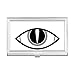 Black Decoration Vector Pattern Eye Business Card Holder Case Pocket Box Wallet