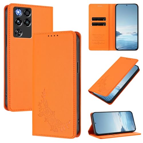 �X�}�z�P�[�X �Ή��@�� for ZTE nubia RedMagic 11 Pro / 11 Pro Plus�yRFID�u���b�N�z�y�J�[�h�z���_�[�t�����z �}�O�l�b�g�J�� �X�^���h�@�\�t���z�X�}�z�P�[�X Orange