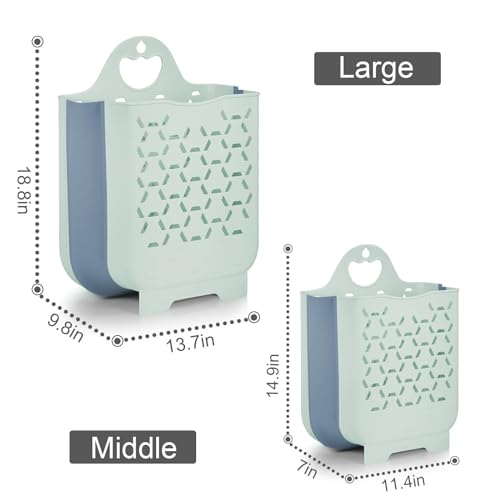 Asung XYL Laundry Basket Collapsible Laundry Hamper 2 Packs Clothes Hamper Portable Dirty Clothes Basket Smart Saving Space Hampers thumb #2