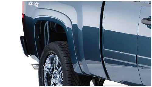 Bushwacker 40088-02 Black OE-Style Smooth Finish Rear Fender Flares for 2007-2013 Chevrolet Silverado 1500 | Fits 69.3 In. Bed