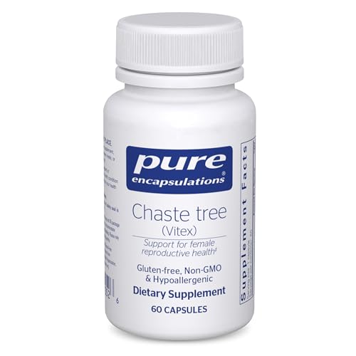 Pure Encapsulations Chaste Tree (Vitex) - Supports Menstrual Cycle Regularity - for Breast Comfort* - Womens Supplement - Hormonal Balance Support - Non-GMO & Vegan - 60 Capsules