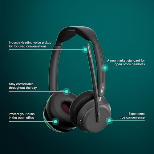 Image of EPOS Impact 1060 - Advanced Open Office Headset BrainAdapt and Super Wideband Audio