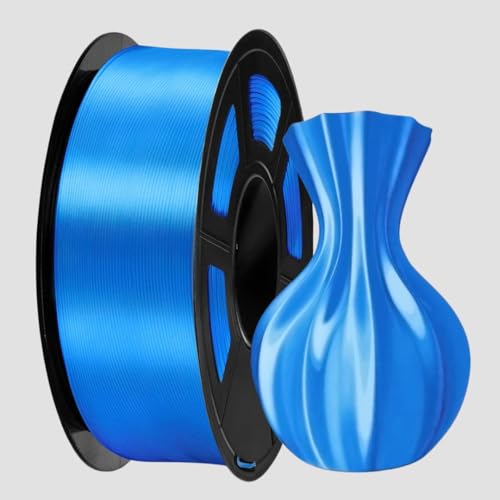 Image of FiLAMONT PLA Silk Filament 1.75mm, 3D Printer Filament, Shiny Silk 1.75 PLA Filament, 1kg(2.2Lbs) /Spool (Silk Blue)