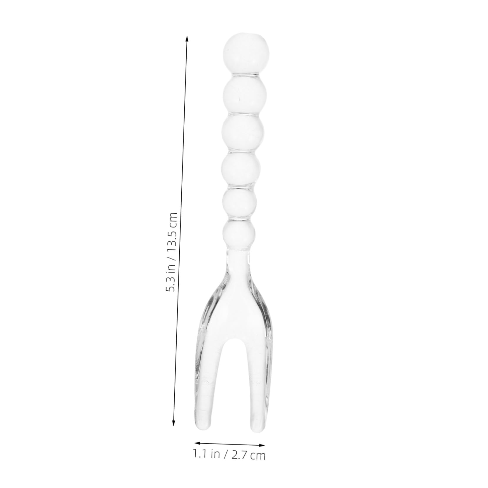 Balacoo Glass Stirrer Fork Dessert Fork Set for Pastries Mini Elegant Design for Home Party