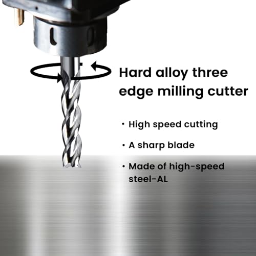 Image of NZ 3 Flute 1 /4 inch Carbide Square End Mill, 5PCS | Milling Cutter for Machining Alloy Steel, Aluminum Alloy, Copper Alloy