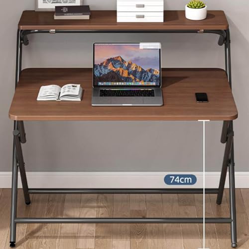 Bureau d'ordinateur en bois et métal design minimaliste et structure stable - 4