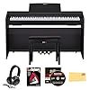 Casio PX-870 Privia Digital Piano - Black Bundle with Furniture Bench, Headphones, Instructional Book, Online Lessons, Instructional DVD, and Austin Bazaar Polishing Cloth