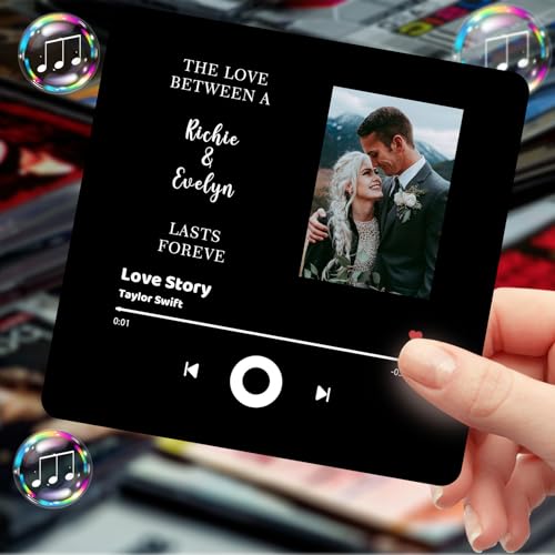 Custom Music Fridge Magnet with Photo, Song & Album Cover