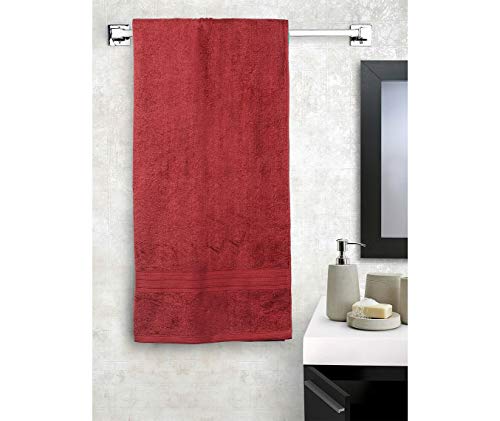 Image of Global Home 100% Cotton Bath Towel II 500 GSM II Marron II 140 X 70 cm - 2pc Set for Gym, Kitchen, Home, Bathroom or Spa, Wash Basin, Hotel