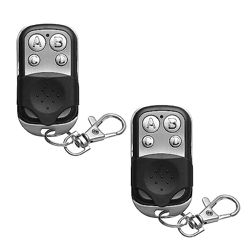 Gobesty 2 Stück Universal Garagentor Fernbedienung, 433 MHz Garagentoröffner Handsender Fernbedienung Klonen Garagentor Gate Transmitter für Schalter Licht, Garagentor, Rollladenschalter