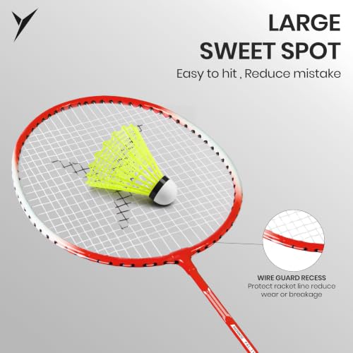 Image of Jaspo Proxcel-1102 Badminton Kit | Lightweight Metal Badminton Rackets with Shuttlecocks | Balanced Frame | Comfortable Grip for Powerful Smashes | Ideal for Beginners, Kids & Teens